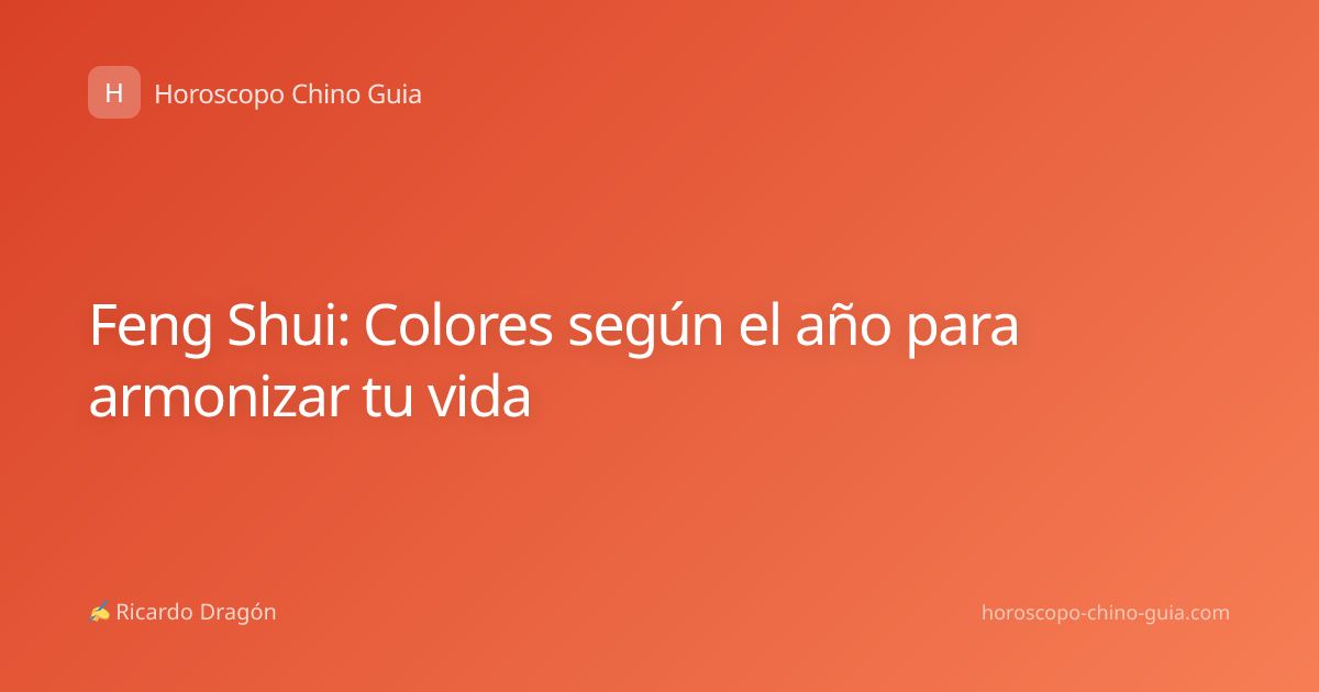 Feng Shui: Colores según el año para armonizar tu vida