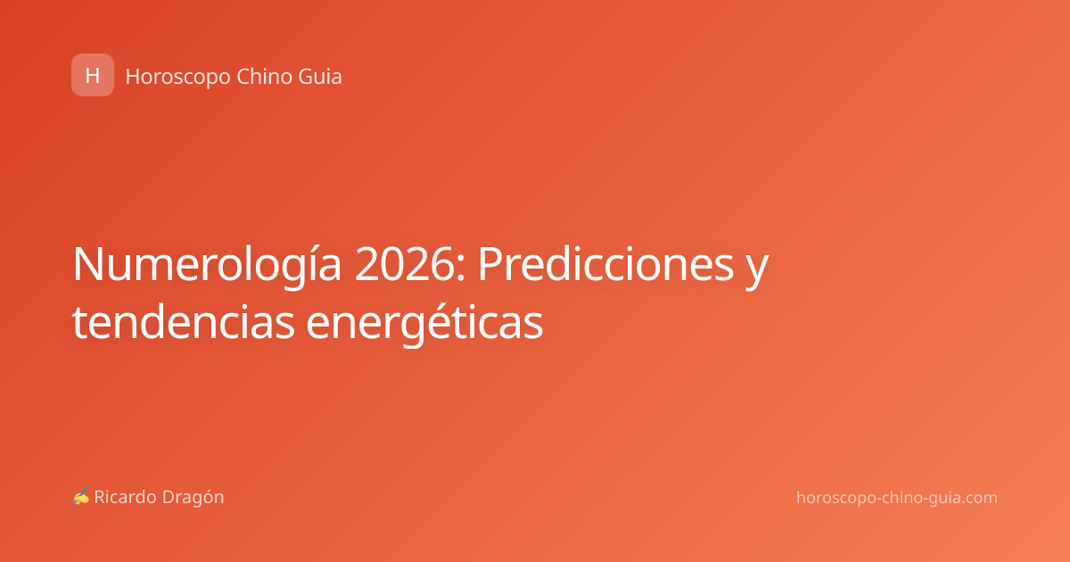 Numerología 2026: Predicciones y tendencias energéticas